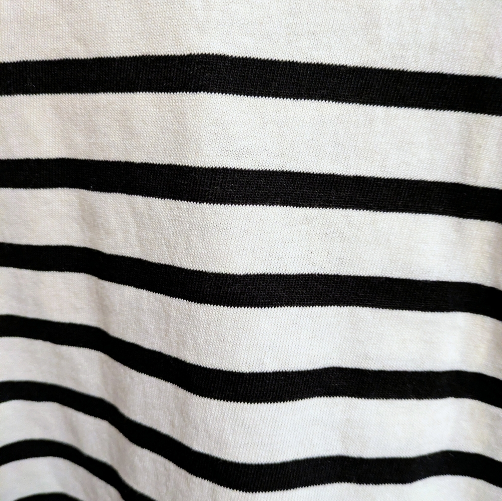 Striped Black and White Women's Top - Picture 5 of 7